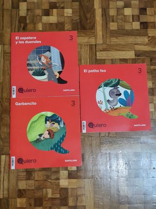 Tres libros colección cuentos populares Santillana