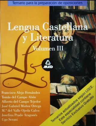 Temario oposición Lengua y Literatura. Ed. MAD