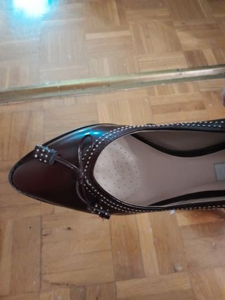 Zapatos de tacon de piel