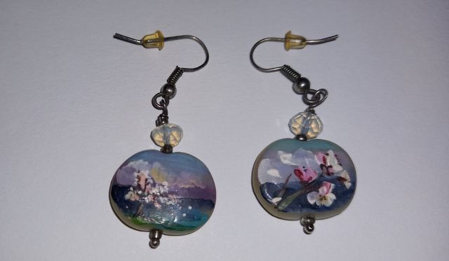 Orecchini dipinti a mano