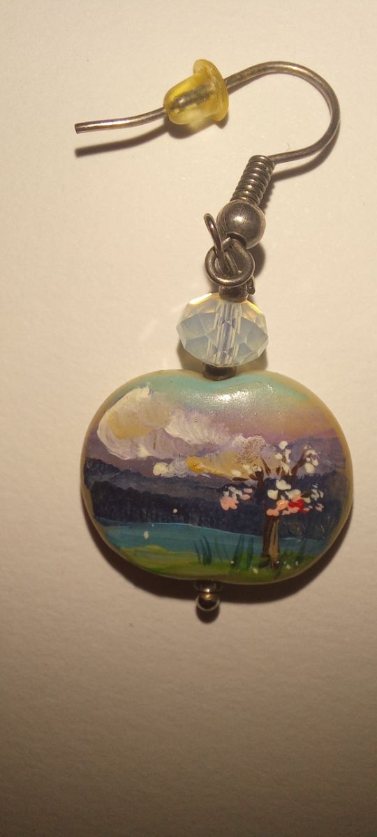 Orecchini dipinti a mano