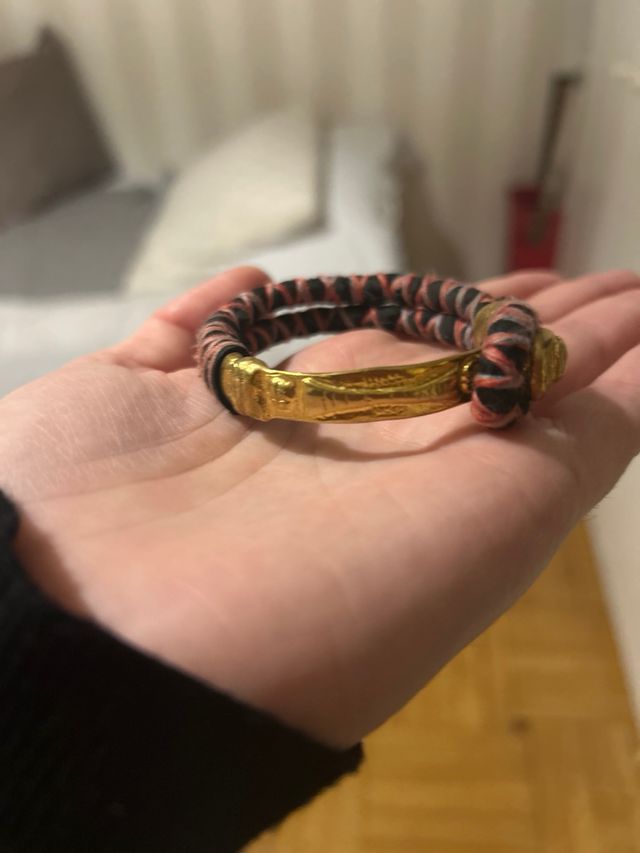 Pulsera casilda rosa con oro
