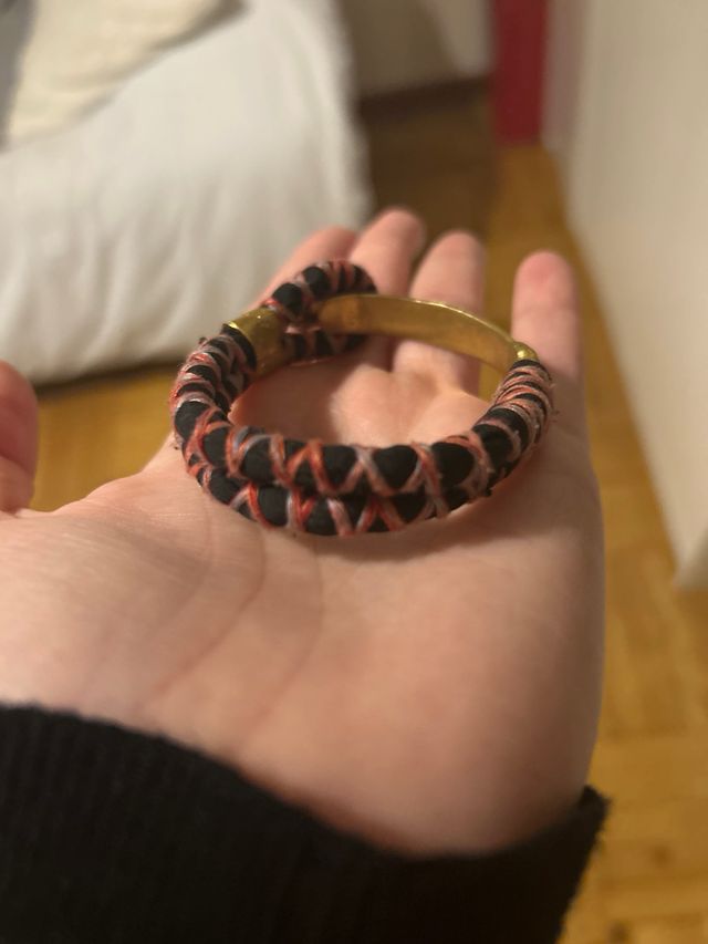 Pulsera casilda rosa con oro