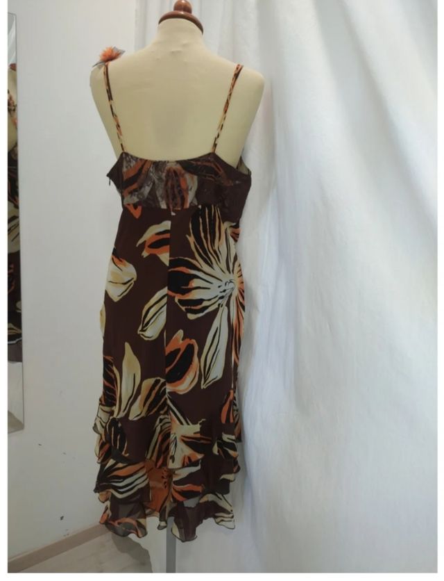 Abito floreale misto seta