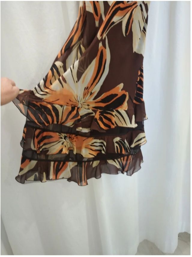 Abito floreale misto seta