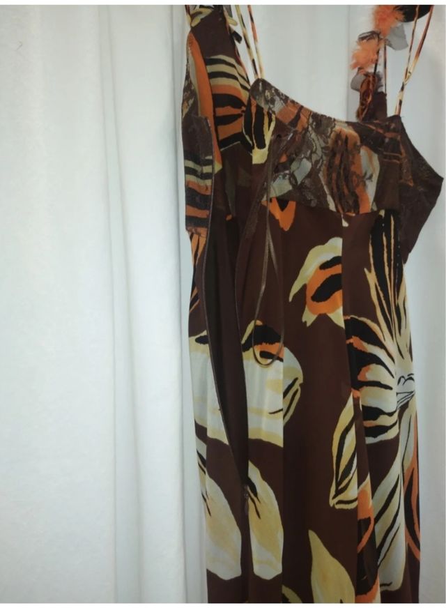 Abito floreale misto seta