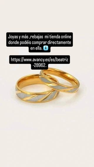 San Valentín preciosa Alianza bañado en oro 
