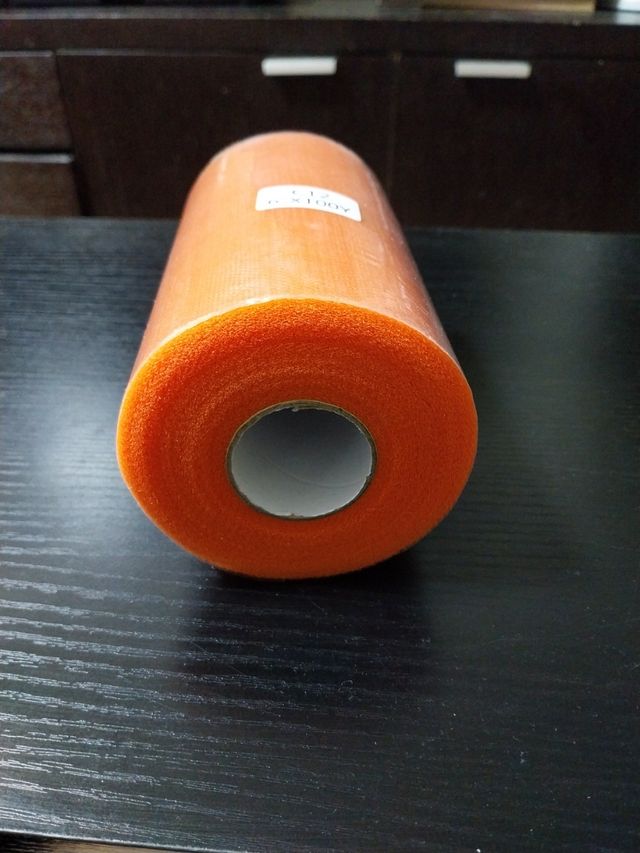 Rollo tul 100 Yardas color Naranja
