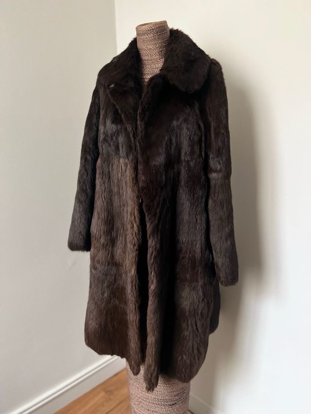 Abrigo piel largo