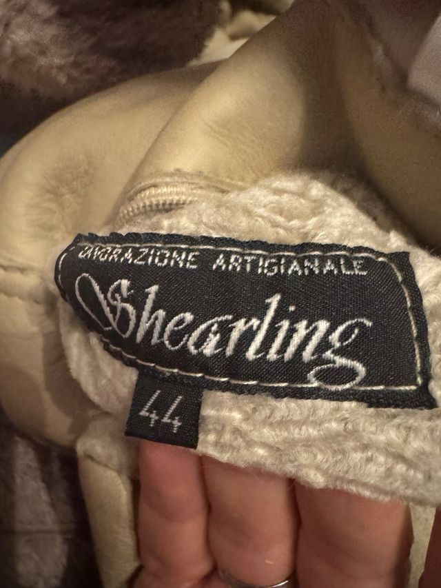 Chaqueta de piel beig y reversible como nueva