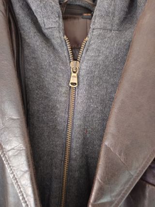 Chaqueta de piel marrón hombre Talla L