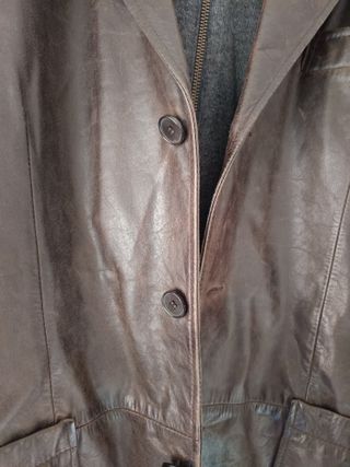 Chaqueta de piel marrón hombre Talla L