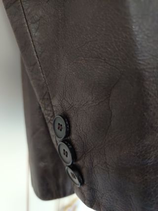Chaqueta de piel marrón hombre Talla L