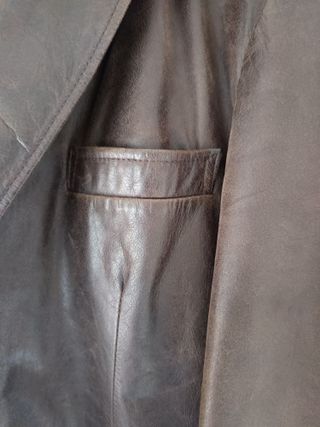 Chaqueta de piel marrón hombre Talla L