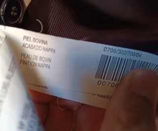 Chaqueta de piel marrón hombre Talla L