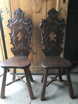 Sillas años50 Talladas a mano