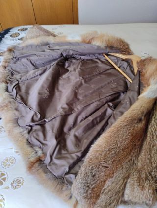 Abrigo de piel de zorro