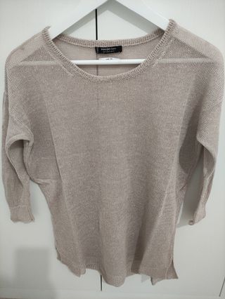 Jersey lino beige Mango
