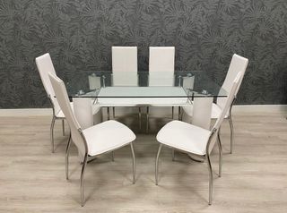 💥MESAS + 6 SILLAS 2 COLORES 🌈