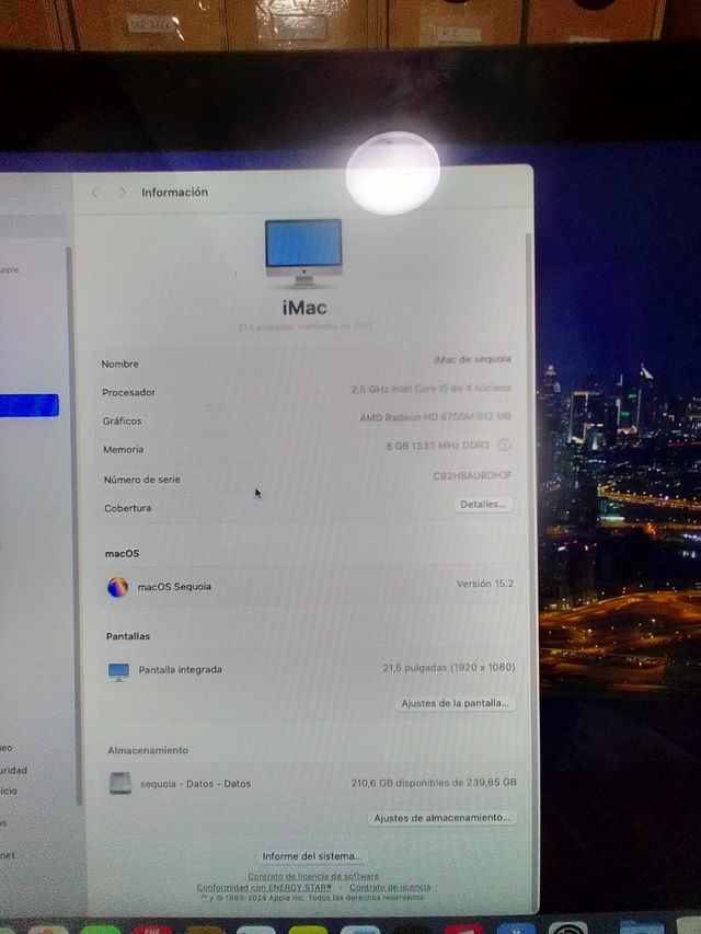 OFERTA¡¡¡¡ IMAC 21,5 I5 SSD SEQUOIA