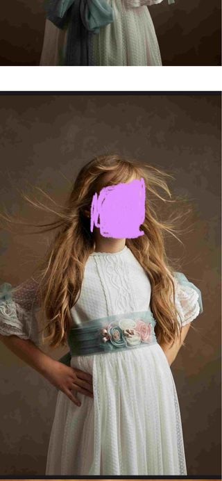 Vestido de comunion y tocado a juego