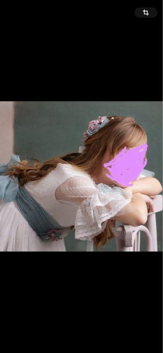 Vestido de comunion y tocado a juego