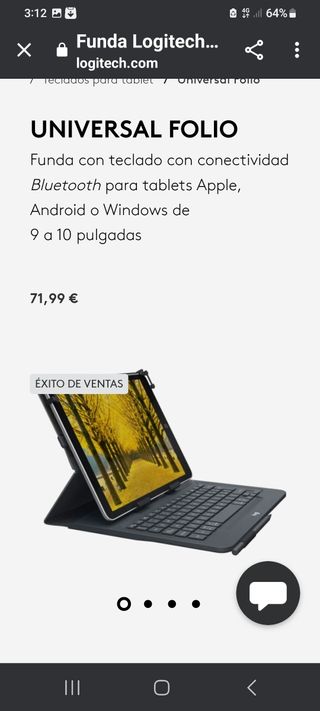 Teclado funda Logitech Universal Folio