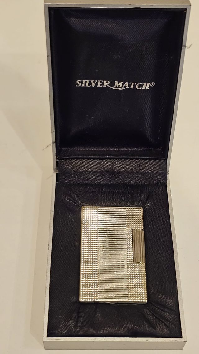 Encendedor Silver Match plateado