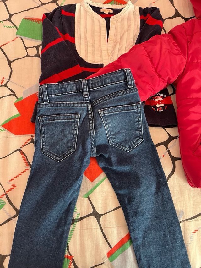 Chaqueton, vaqueros y polo niña 4 años