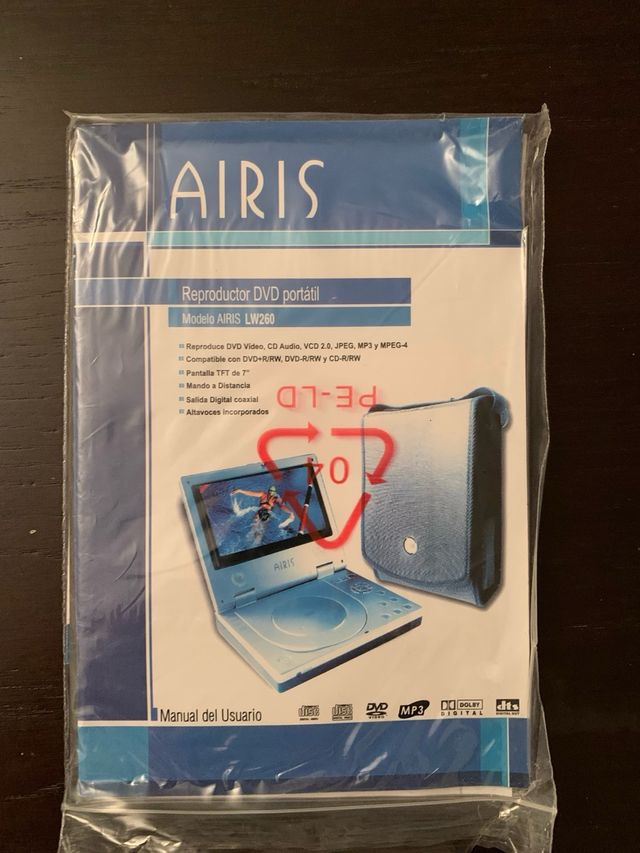 DVD portátil AIRIS con funda y caja original