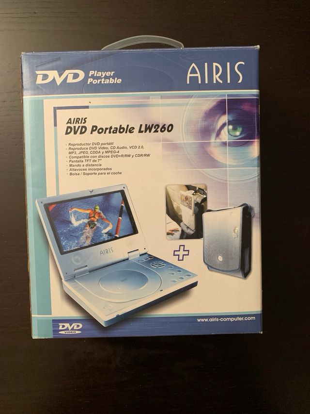 DVD portátil AIRIS con funda y caja original