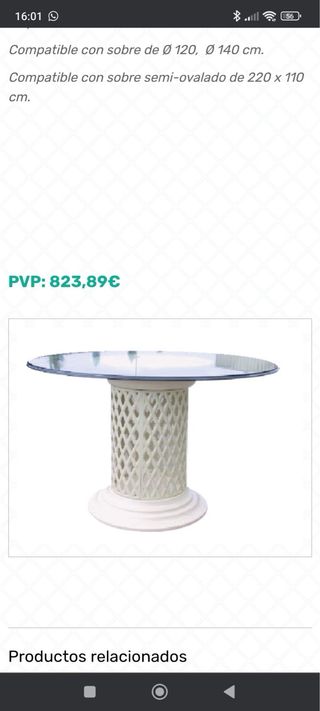 Mesa y butacas terraza