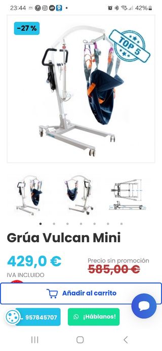 Grua movilidad reducida.