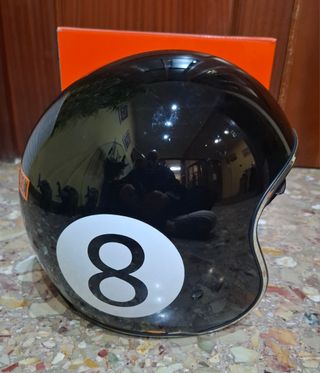 CASCO CUSTOM BOLA 8 ORIGINE para reparar 