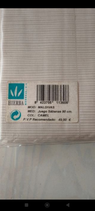 Sábanas individuales.