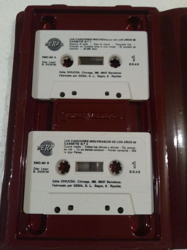 CANCIONES INOLVIDABLES DE LOS 60.  4 CASSETTES.