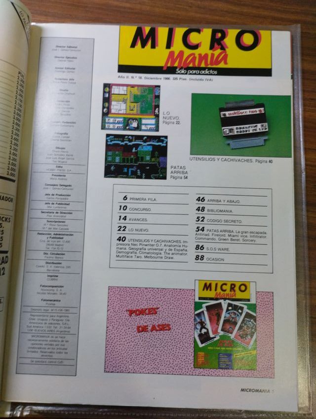 Micro manía Micromanía número 18