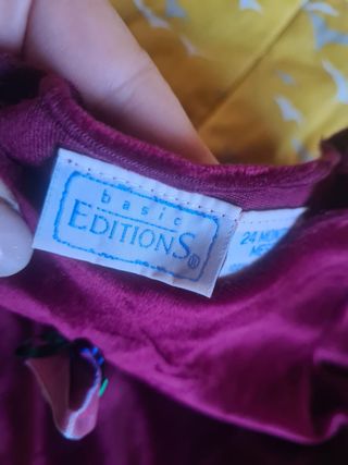 Costume bambina vellutato bordeaux