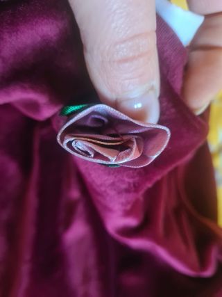 Costume bambina vellutato bordeaux