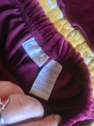 Costume bambina vellutato bordeaux