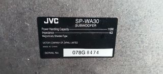 DVD 5.1 JVC Home cinema. Subwofer