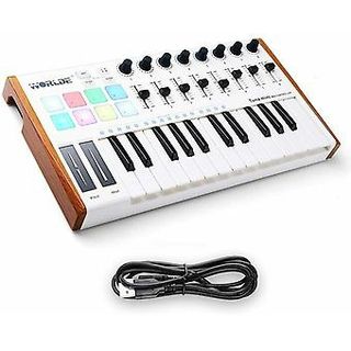 🎹 Teclado MIDI USB 25 Teclas Retroiluminado RGB