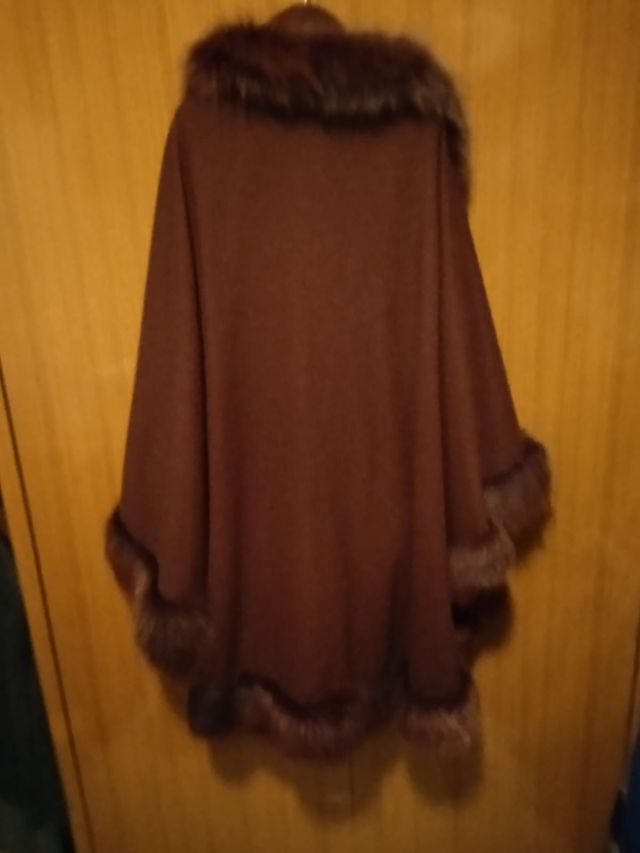 Mantella cashmere e volpe