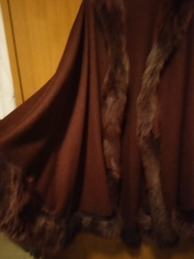 Mantella cashmere e volpe