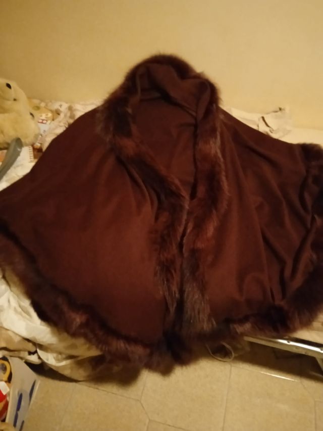 Mantella cashmere e volpe