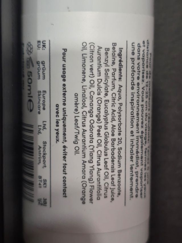 Grüum calming spray 50 ml nuovo