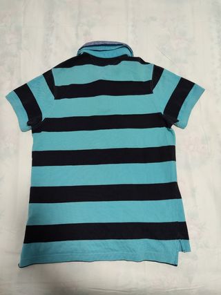 Polo Tommy Hilfiger de rayas azul S