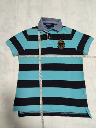 Polo Tommy Hilfiger de rayas azul S