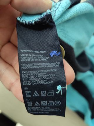Polo Tommy Hilfiger de rayas azul S