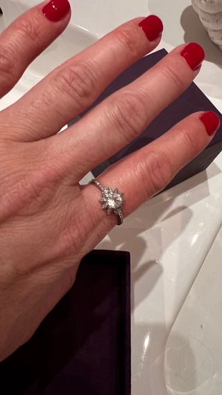 Aristocrazy anillo plata diamantes y topacio